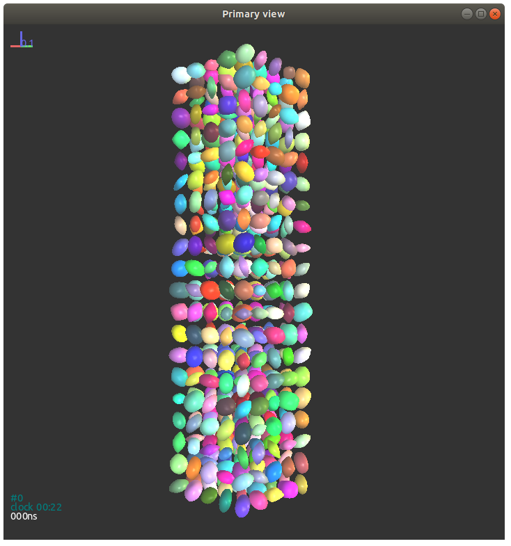 Initial packing of superellipsoids.